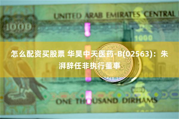 怎么配资买股票 华昊中天医药-B(02563)：朱湃辞任非执行董事