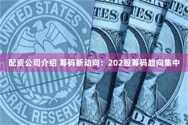 配资公司介绍 筹码新动向：202股筹码趋向集中