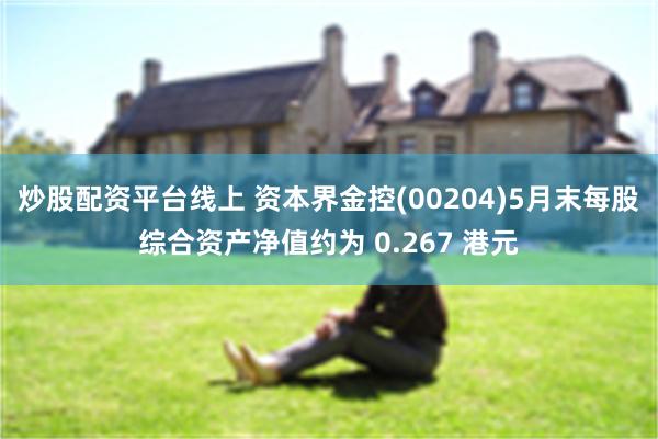 炒股配资平台线上 资本界金控(00204)5月末每股综合资产净值约为 0.267 港元