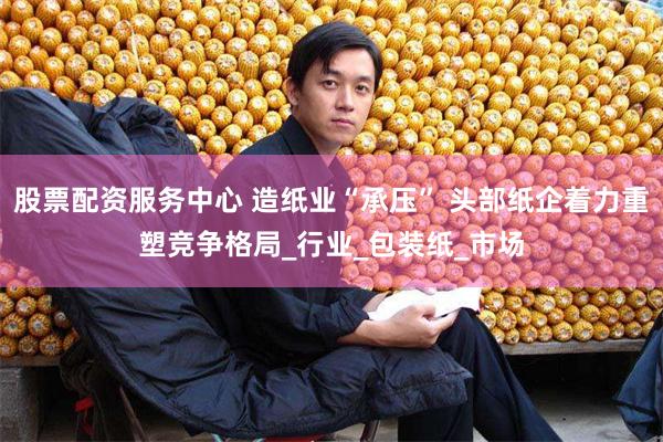 股票配资服务中心 造纸业“承压” 头部纸企着力重塑竞争格局_行业_包装纸_市场